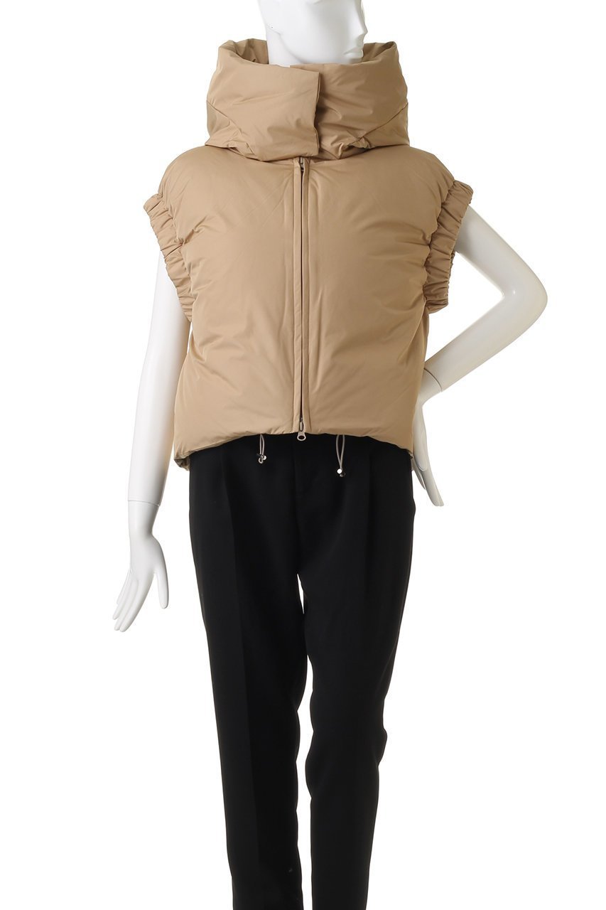 【ミディウミソリッド/MIDIUMISOLID】のdown vest/ダウンベスト 人気、トレンドファッション・服の通販 founy(ファニー) 　ファッション　Fashion　レディースファッション　Fashion for Women　アウター　Coat / Outerwear Collection　レディースジャケット・軽アウター　Jackets　コンパクト　Compact, Small Size　シャーリング　Shirring, Ruched　ジャケット　Jacket, Outerwear　ダウン　Down, Puffer　ベスト　Vest, Waistcoat　ベーシック　Basic, Essential　other-2|ID: prp329100004814722 ipo3291000000034969989