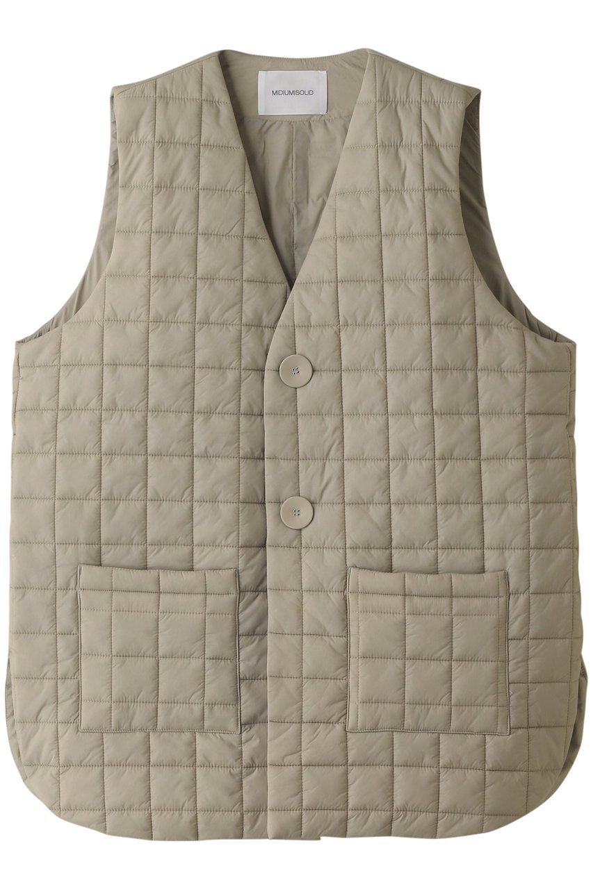 【ミディウミソリッド/MIDIUMISOLID】のquilting vest/ベスト インテリア・キッズ・メンズ・レディースファッション・服の通販 founy(ファニー) 　ファッション　Fashion　レディースファッション　Fashion for Women　アウター　Coat / Outerwear Collection　レディースジャケット・軽アウター　Jackets　キルティング　Quilted, Quilting　ジャケット　Jacket, Outerwear　トレンド　Trend, Trending Now　ビッグ　Big, Oversized　ベスト　Vest, Waistcoat　ポケット　Pocket, Pocket Detail　グレー|ID: prp329100004814723 ipo3291000000035783113