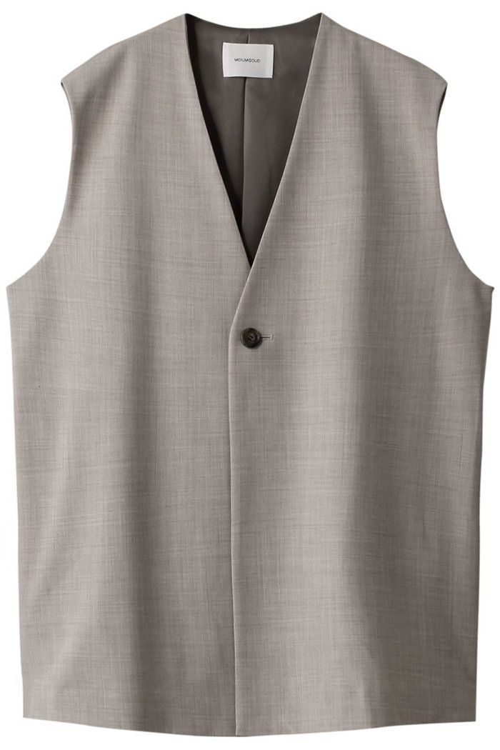 【ミディウミソリッド/MIDIUMISOLID】のノーカラーワイドロングベスト インテリア・キッズ・メンズ・レディースファッション・服の通販 founy(ファニー) https://founy.com/ ファッション Fashion レディースファッション Fashion for Women アウター Coat / Outerwear Collection レディースジャケット・軽アウター Jackets シンプル Simple, Minimal ジャケット Jacket, Outerwear ベスト Vest, Waistcoat エレガント 上品 Elegant |ID: prp329100004814729 ipo3291000000034970056