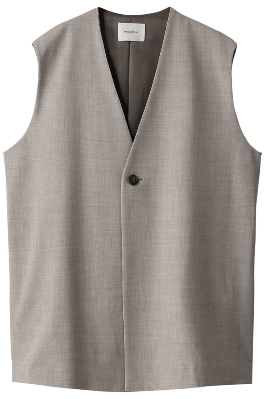 【ミディウミソリッド/MIDIUMISOLID】のノーカラーワイドロングベスト インテリア・キッズ・メンズ・レディースファッション・服の通販 founy(ファニー) ファッション Fashion レディースファッション Fashion for Women アウター Coat / Outerwear Collection レディースジャケット・軽アウター Jackets シンプル Simple, Minimal ジャケット Jacket, Outerwear ベスト Vest, Waistcoat エレガント 上品 Elegant ベージュ|ID: prp329100004814729 ipo3291000000034970057
