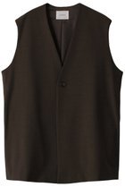 【ミディウミソリッド/MIDIUMISOLID】のノーカラーワイドロングベスト 人気、トレンドファッション・服の通販 founy(ファニー) ファッション Fashion レディースファッション Fashion for Women アウター Coat / Outerwear Collection レディースジャケット・軽アウター Jackets シンプル Simple, Minimal ジャケット Jacket, Outerwear ベスト Vest, Waistcoat エレガント 上品 Elegant thumbnail ダークブラウン|ID: prp329100004814729 ipo3291000000034970058