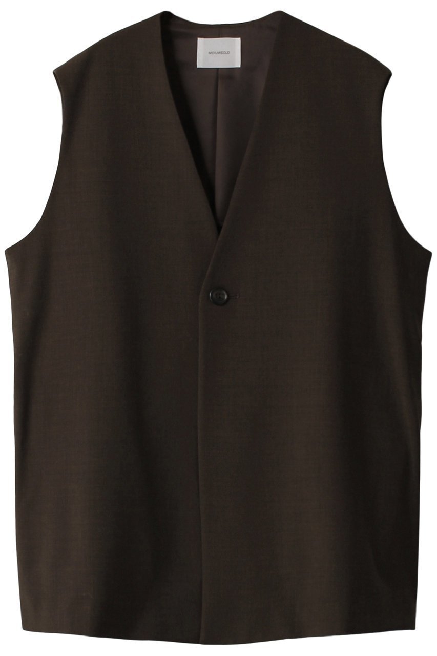 【ミディウミソリッド/MIDIUMISOLID】のノーカラーワイドロングベスト インテリア・キッズ・メンズ・レディースファッション・服の通販 founy(ファニー) ファッション Fashion レディースファッション Fashion for Women アウター Coat / Outerwear Collection レディースジャケット・軽アウター Jackets シンプル Simple, Minimal ジャケット Jacket, Outerwear ベスト Vest, Waistcoat エレガント 上品 Elegant ダークブラウン|ID: prp329100004814729 ipo3291000000034970058