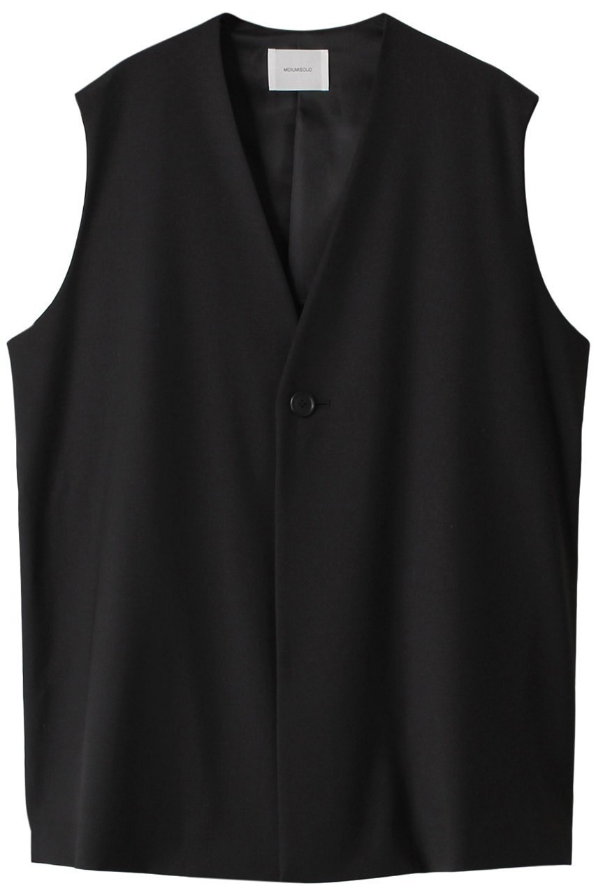 【ミディウミソリッド/MIDIUMISOLID】のノーカラーワイドロングベスト インテリア・キッズ・メンズ・レディースファッション・服の通販 founy(ファニー) ファッション Fashion レディースファッション Fashion for Women アウター Coat / Outerwear Collection レディースジャケット・軽アウター Jackets シンプル Simple, Minimal ジャケット Jacket, Outerwear ベスト Vest, Waistcoat エレガント 上品 Elegant ブラック|ID: prp329100004814729 ipo3291000000034970059