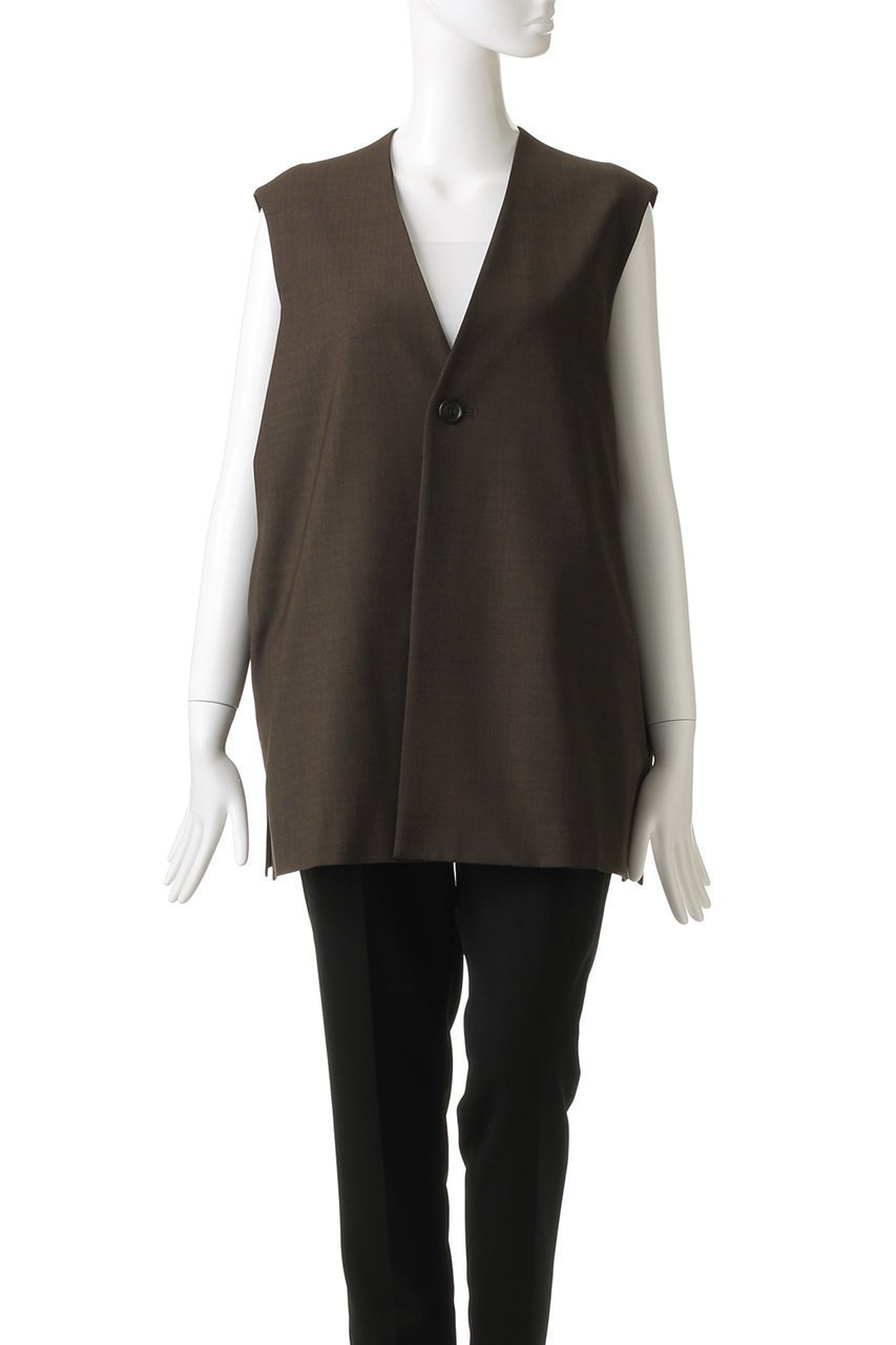 【ミディウミソリッド/MIDIUMISOLID】のノーカラーワイドロングベスト 人気、トレンドファッション・服の通販 founy(ファニー) ファッション Fashion レディースファッション Fashion for Women アウター Coat / Outerwear Collection レディースジャケット・軽アウター Jackets シンプル Simple, Minimal ジャケット Jacket, Outerwear ベスト Vest, Waistcoat エレガント 上品 Elegant other-2|ID: prp329100004814729 ipo3291000000034970060