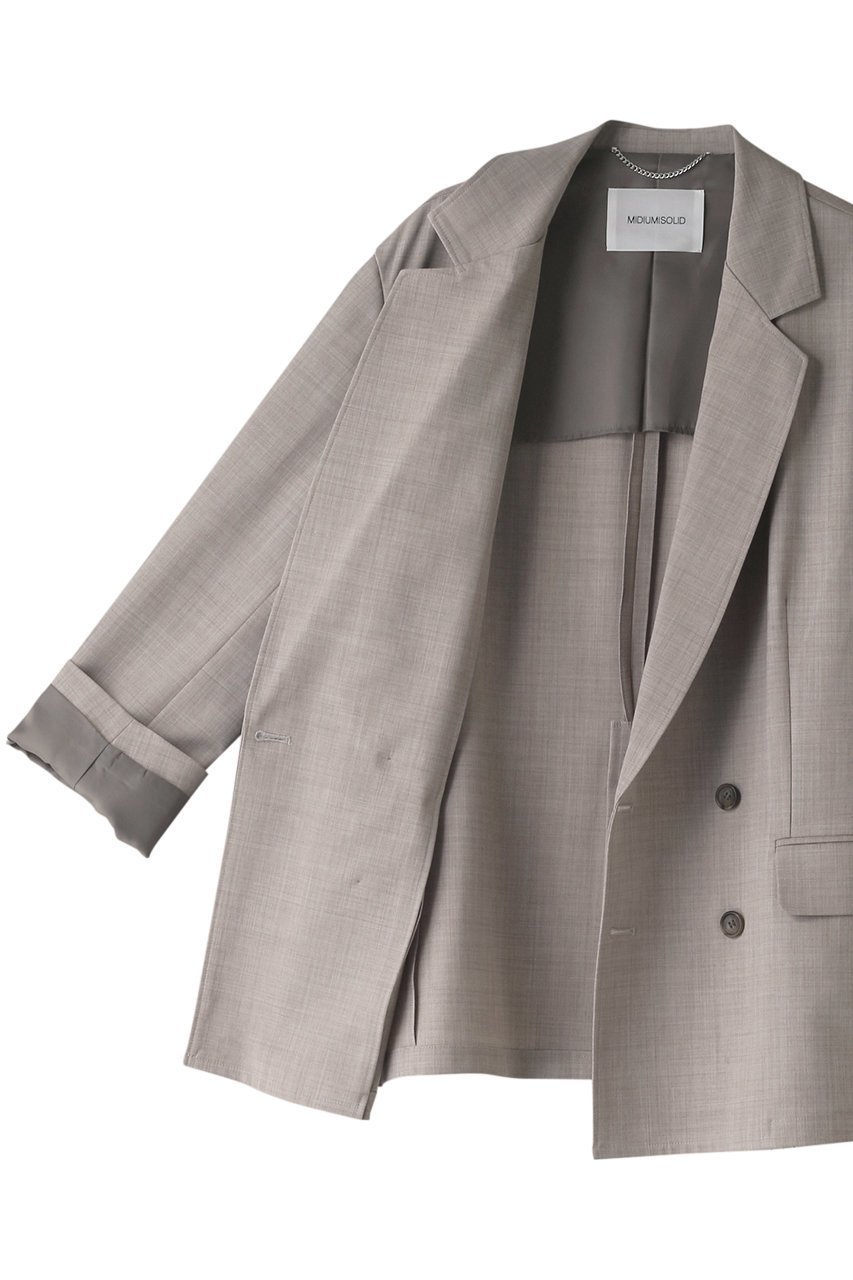 【ミディウミソリッド/MIDIUMISOLID】のテーラードダブルブレストジャケット 人気、トレンドファッション・服の通販 founy(ファニー) 　ファッション　Fashion　レディースファッション　Fashion for Women　アウター　Coat / Outerwear Collection　レディースジャケット・軽アウター　Jackets　おすすめ　Recommended / Our Picks　ジャケット　Jacket, Outerwear　ストレッチ　Stretch, Stretchy Fabric　セットアップ　Set-Up, Coordinated Outfit　ダブル　Double, Double-Breasted　エレガント 上品　Elegant　other-6|ID: prp329100004814731 ipo3291000000035944281