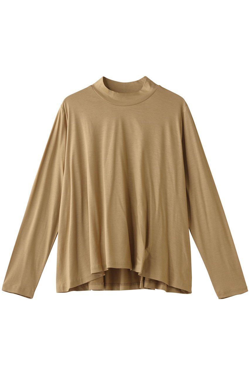 【ミディウミソリッド/MIDIUMISOLID】のhigh neck flare PO/プルオーバー インテリア・キッズ・メンズ・レディースファッション・服の通販 founy(ファニー) 　ファッション　Fashion　レディースファッション　Fashion for Women　トップス・カットソー　Cut & Sew Tops　ニット　Knit Tops & Sweaters　カジュアルプルオーバー・ニットトップス　Pullovers & Knit Tops / Casual Pullovers　シンプル　Simple, Minimal　ハイネック　High Neck, Mock Neck　フレア　Flare, Flared　エレガント 上品　Elegant　ベージュ|ID: prp329100004814741 ipo3291000000034970328