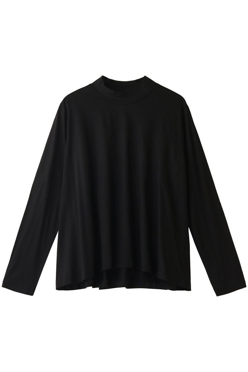 【ミディウミソリッド/MIDIUMISOLID】のhigh neck flare PO/プルオーバー インテリア・キッズ・メンズ・レディースファッション・服の通販 founy(ファニー) 　ファッション　Fashion　レディースファッション　Fashion for Women　トップス・カットソー　Cut & Sew Tops　ニット　Knit Tops & Sweaters　カジュアルプルオーバー・ニットトップス　Pullovers & Knit Tops / Casual Pullovers　シンプル　Simple, Minimal　ハイネック　High Neck, Mock Neck　フレア　Flare, Flared　エレガント 上品　Elegant　ブラック|ID: prp329100004814741 ipo3291000000034970330