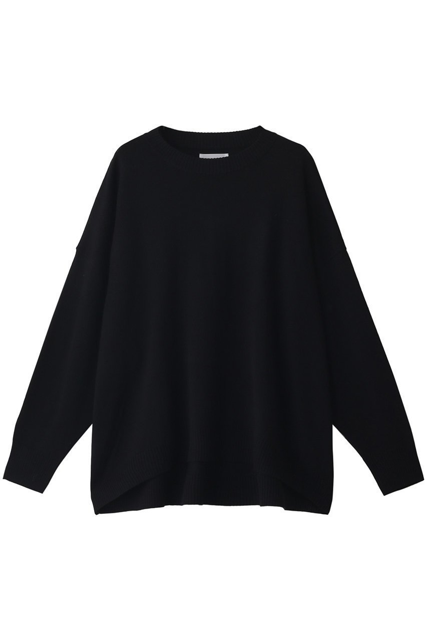【ミディウミソリッド/MIDIUMISOLID】のcrew neck PO/プルオーバー インテリア・キッズ・メンズ・レディースファッション・服の通販 founy(ファニー) 　ファッション　Fashion　レディースファッション　Fashion for Women　トップス・カットソー　Cut & Sew Tops　ニット　Knit Tops & Sweaters　カジュアルプルオーバー・ニットトップス　Pullovers & Knit Tops / Casual Pullovers　シンプル　Simple, Minimal　メランジ　Melange, Mixed Yarn　ブラック|ID: prp329100004814743 ipo3291000000034970344