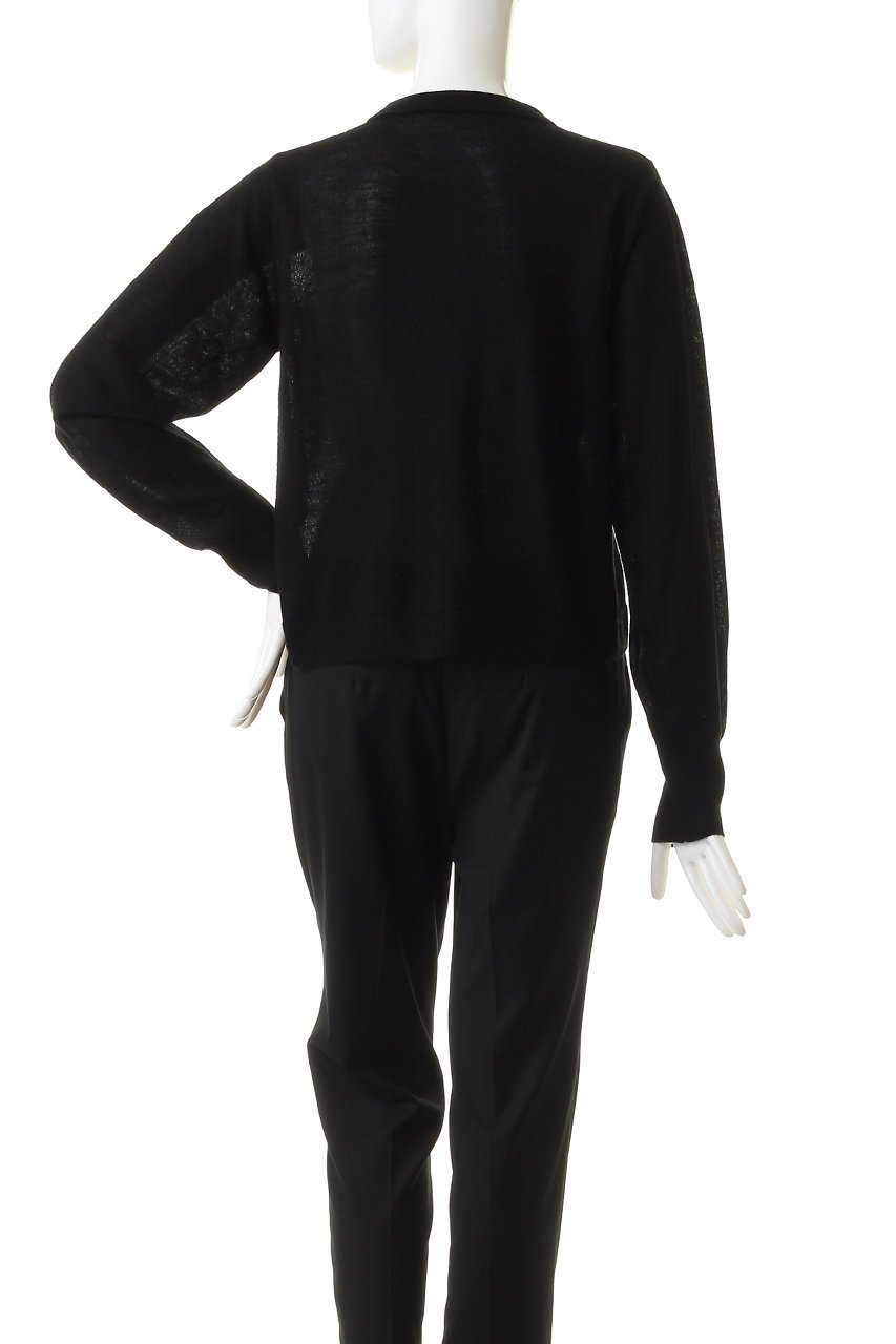 【ミディウミソリッド/MIDIUMISOLID】のパフスリーブニットカーディガン 人気、トレンドファッション・服の通販 founy(ファニー) 　ファッション　Fashion　レディースファッション　Fashion for Women　トップス・カットソー　Cut & Sew Tops　ニット　Knit Tops & Sweaters　カーディガン・羽織り　Layered Style Cardigans　カーディガン　Cardigan, Knitwear　シアー　Sheer, See-Through　シンプル　Simple, Minimal　フェミニン　Feminine, Girly　other-4|ID: prp329100004814746 ipo3291000000035883202