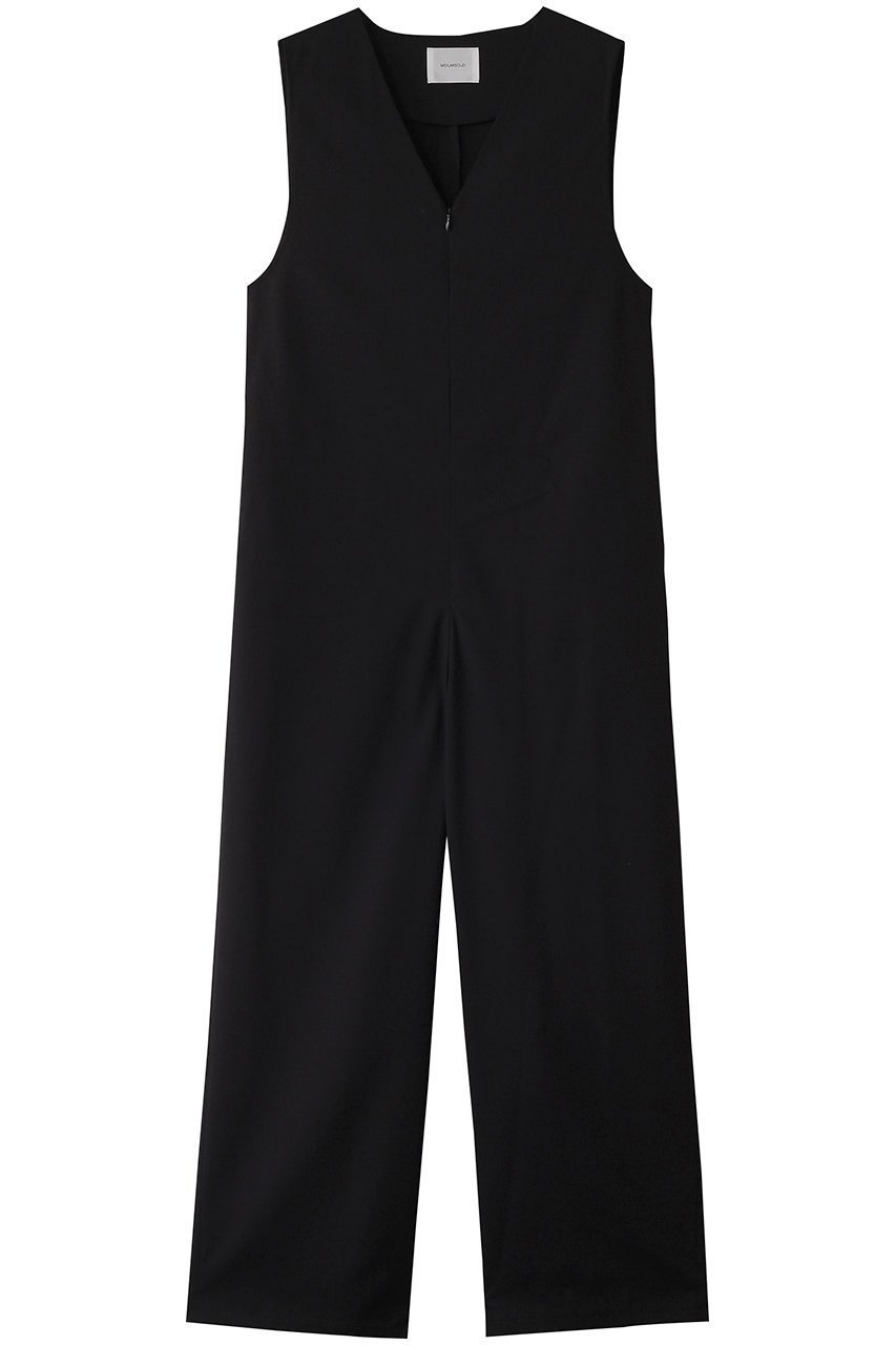 【ミディウミソリッド/MIDIUMISOLID】のv neck n/slv all in one オールインワン インテリア・キッズ・メンズ・レディースファッション・服の通販 founy(ファニー) 　ファッション　Fashion　レディースファッション　Fashion for Women　パンツ　Pants & Trousers　ジャケット　Jacket, Outerwear　フェミニン　Feminine, Girly　フロント　Front, Front Design　ボトム　Bottoms, Lower Wear　ワイド　Wide, Wide Fit　black|ID: prp329100004814748 ipo3291000000034970489