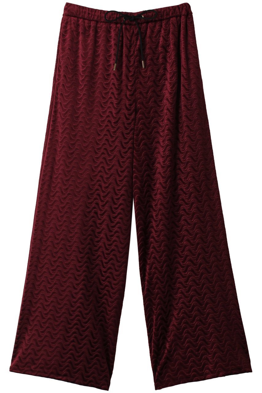 【ミディウミソリッド/MIDIUMISOLID】のピンティングベロアワイドパンツ インテリア・キッズ・メンズ・レディースファッション・服の通販 founy(ファニー) 　ファッション　Fashion　レディースファッション　Fashion for Women　パンツ　Pants & Trousers　おすすめ　Recommended / Our Picks　ウェーブ　Wavy Pattern　セットアップ　Set-Up, Coordinated Outfit　ブルゾン　Blouson, Bomber Jacket　ベロア　Velour, Soft Velvet　パープル|ID: prp329100004814752 ipo3291000000035883206