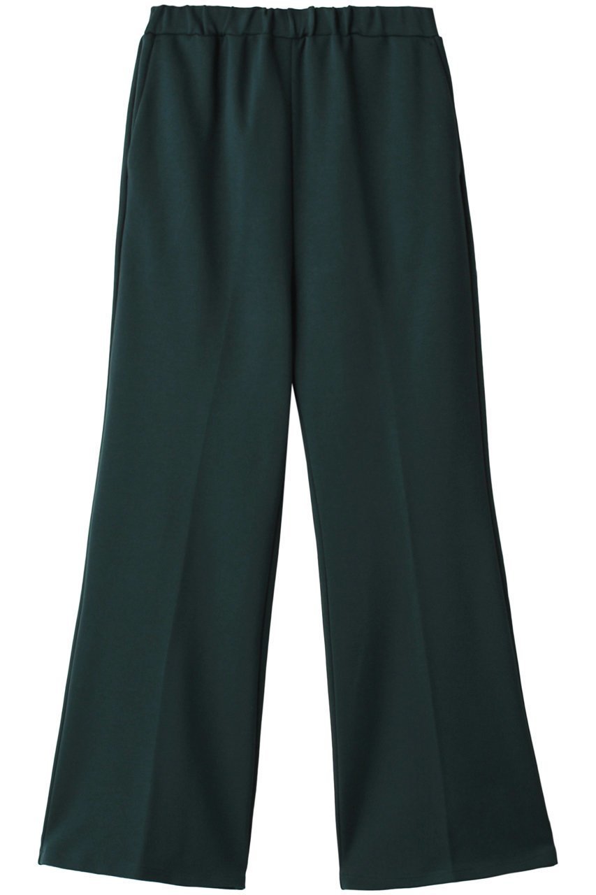 【ミディウミソリッド/MIDIUMISOLID】のジャージセンタープレスイージーパンツ インテリア・キッズ・メンズ・レディースファッション・服の通販 founy(ファニー) 　ファッション　Fashion　レディースファッション　Fashion for Women　パンツ　Pants & Trousers　シンプル　Simple, Minimal　センター　Center, Center Line　フレア　Flare, Flared　グリーン|ID: prp329100004814754 ipo3291000000035783150