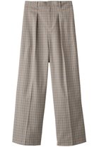 【ミディウミソリッド/MIDIUMISOLID】のセンタープレスストレートパンツ(チェック) ベージュ|ID: prp329100004814757 ipo3291000000034970639