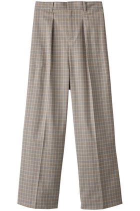 【ミディウミソリッド/MIDIUMISOLID】 センタープレスストレートパンツ(チェック)人気、トレンドファッション・服の通販 founy(ファニー) ファッション Fashion レディースファッション Fashion for Women パンツ Pants & Trousers なめらか Smooth, Silky Texture ストレート Straight, Straight Cut チェック Check, Plaid, Tartan ロング Long, Long-Length エレガント 上品 Elegant 人気 Popular, Best Seller |ID:prp329100004814757