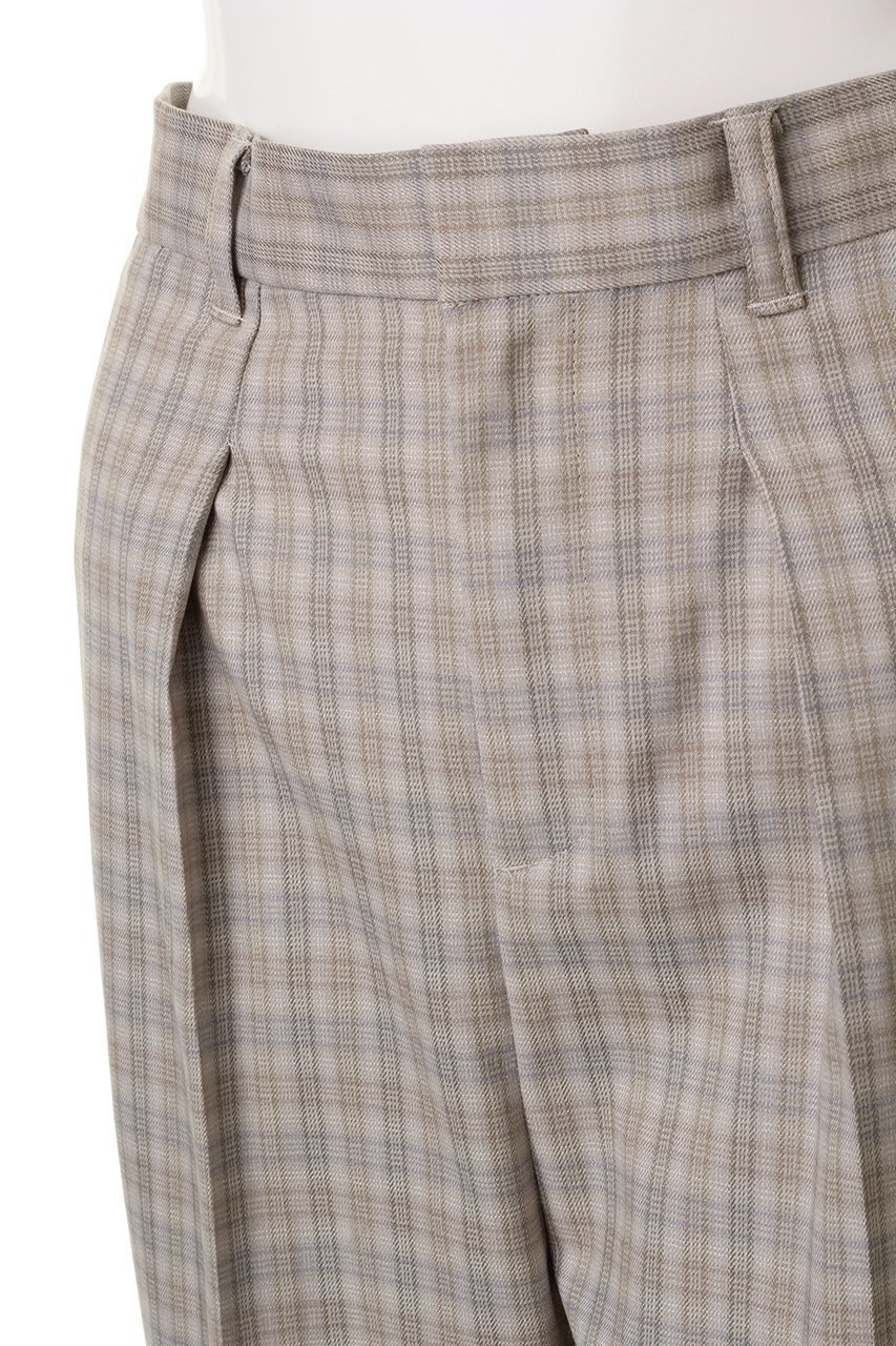 【ミディウミソリッド/MIDIUMISOLID】のセンタープレスストレートパンツ(チェック) 人気、トレンドファッション・服の通販 founy(ファニー) 　ファッション　Fashion　レディースファッション　Fashion for Women　パンツ　Pants & Trousers　なめらか　Smooth, Silky Texture　ストレート　Straight, Straight Cut　チェック　Check, Plaid, Tartan　ロング　Long, Long-Length　エレガント 上品　Elegant　人気　Popular, Best Seller　other-5|ID: prp329100004814757 ipo3291000000035883234