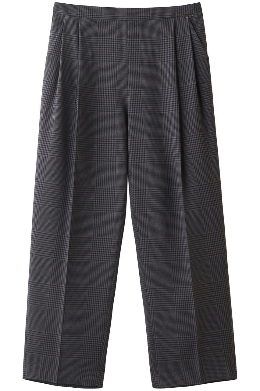 【ミディウミソリッド/MIDIUMISOLID】のcheck center press PT/パンツ インテリア・キッズ・メンズ・レディースファッション・服の通販 founy(ファニー) 　ファッション　Fashion　レディースファッション　Fashion for Women　パンツ　Pants & Trousers　チェック　Check, Plaid, Tartan　エレガント 上品　Elegant　A/W・秋冬　Autumn/Winter　ブラック|ID: prp329100004814763 ipo3291000000035944328