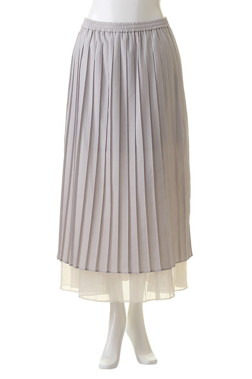 【ミディウミソリッド/MIDIUMISOLID】のtulle layered pleats SK スカート 人気、トレンドファッション・服の通販 founy(ファニー) 　ファッション　Fashion　レディースファッション　Fashion for Women　スカート　Skirts　ロングスカート　Long Skirts / Maxi & Midi Skirts　おすすめ　Recommended / Our Picks　チュール　Tulip, Tulip Motif　プリーツ　Pleats, Pleated　マニッシュ　Mannish, Boyish　ロング　Long, Long-Length　other-2|ID: prp329100004814768 ipo3291000000034970866
