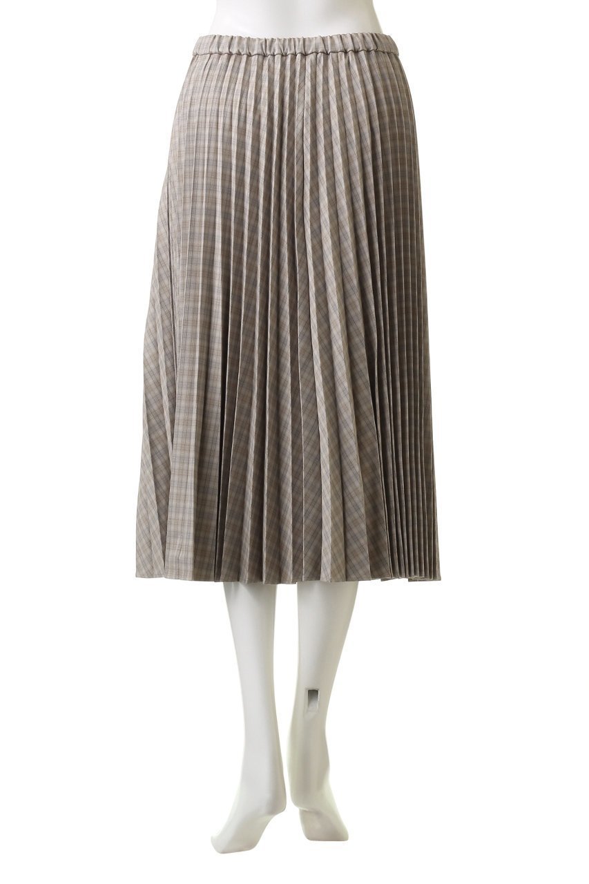 【ミディウミソリッド/MIDIUMISOLID】のプリーツスカート(チェック) 人気、トレンドファッション・服の通販 founy(ファニー) 　ファッション　Fashion　レディースファッション　Fashion for Women　スカート　Skirts　プリーツスカート / 上品フェミニンスタイル　Pleated Skirts　ロングスカート　Long Skirts / Maxi & Midi Skirts　おすすめ　Recommended / Our Picks　シンプル　Simple, Minimal　ジャケット　Jacket, Outerwear　セットアップ　Set-Up, Coordinated Outfit　チェック　Check, Plaid, Tartan　プリーツ　Pleats, Pleated　ロング　Long, Long-Length　無地　Plain, Solid Color　other-4|ID: prp329100004814772 ipo3291000000035783184