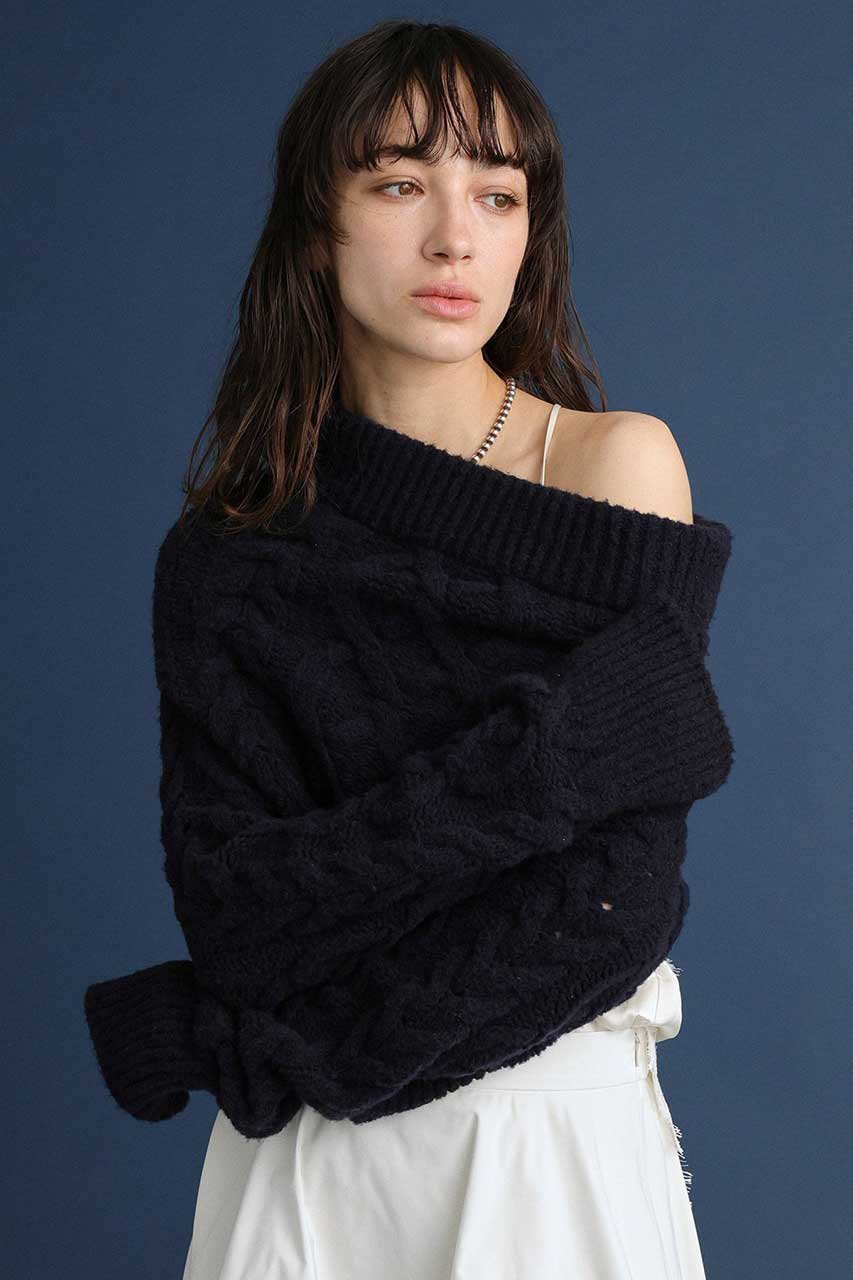 【ブリル/BRILL】の5WAY アランニット 人気、トレンドファッション・服の通販 founy(ファニー) 　ファッション　Fashion　レディースファッション　Fashion for Women　トップス・カットソー　Cut & Sew Tops　ニット　Knit Tops & Sweaters　カジュアルプルオーバー・ニットトップス　Pullovers & Knit Tops / Casual Pullovers　ショート　Short, Short Length　ビスチェ　Bustier, Corset Top　再入荷　Restock / Back in Stock　other-2|ID: prp329100004814774 ipo3291000000034970946