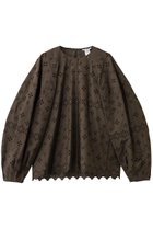 【ブラミンク/BLAMINK】のエンブロイダリーボリュームスリーブブラウス 人気、トレンドファッション・服の通販 founy(ファニー) ファッション Fashion レディースファッション Fashion for Women トップス・カットソー Cut & Sew Tops シャツ・ブラウス・オフィスカジュアル Elegant Blouses & Button-Ups ボリューム袖・フリルスリーブブラウス Voluminous & Ruffle Sleeves / Puffy Sleeve Tops 2026年 2026 シンプル Simple, Minimal スリーブ Sleeve, Long Sleeve / Short Sleeve センター Center, Center Line フェミニン Feminine, Girly フレア Flare, Flared ロング Long, Long-Length 夏 Summer 春 Spring S/S・春夏 SS, Spring/Summer, Warm Season thumbnail ダークブラウン|ID: prp329100004815814 ipo3291000000034979182