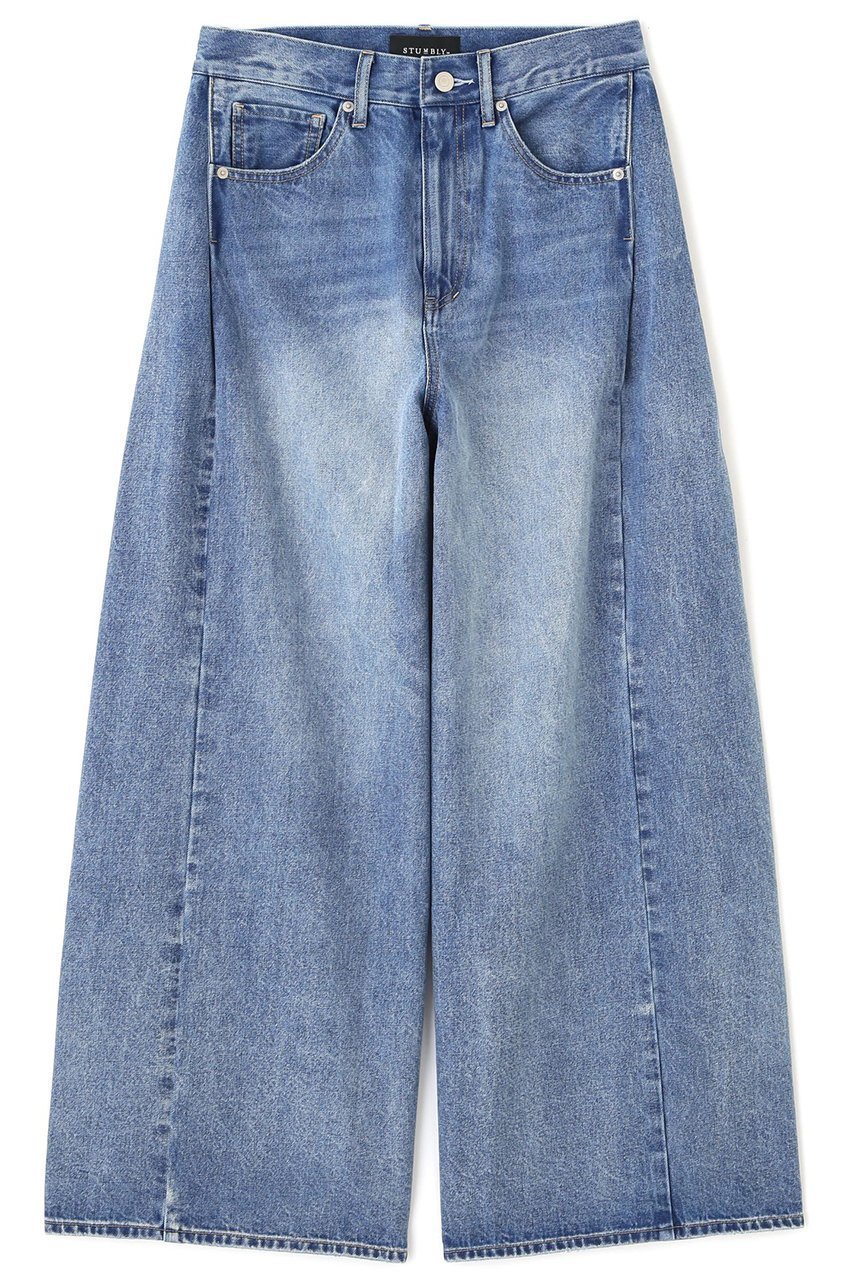 【ヒューエルミュージアム/hueLe Museum】の【STUMBLY】Side Panel Denim インテリア・キッズ・メンズ・レディースファッション・服の通販 founy(ファニー) 　ファッション　Fashion　レディースファッション　Fashion for Women　パンツ　Pants & Trousers　デニムパンツ・ジーンズ・美脚デニム　Denim Jeans & Pants　デニム　Denim, Jeans Material　フレア　Flare, Flared　ベーシック　Basic, Essential　ポケット　Pocket, Pocket Detail　エレガント 上品　Elegant　新作・新入荷　New Arrivals / New In　ブルー|ID: prp329100004815815 ipo3291000000034979188