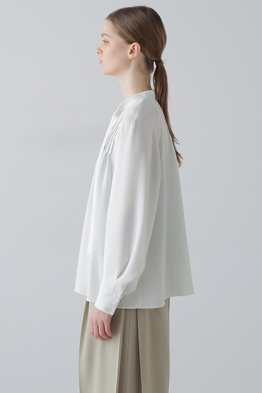 【アドーア/ADORE】のバックサテンジョーゼットブラウス 人気、トレンドファッション・服の通販 founy(ファニー) ファッション Fashion レディースファッション Fashion for Women トップス・カットソー Cut & Sew Tops シャツ・ブラウス・オフィスカジュアル Elegant Blouses & Button-Ups バッグ Bags サテン Satin, Glossy Fabric ジョーゼット Georgette, Semi-Sheer Fabric ストレッチ Stretch, Stretchy Fabric スリーブ Sleeve, Long Sleeve / Short Sleeve フレア Flare, Flared ロング Long, Long-Length エレガント 上品 Elegant other-4|ID: prp329100004815825 ipo3291000000035998688