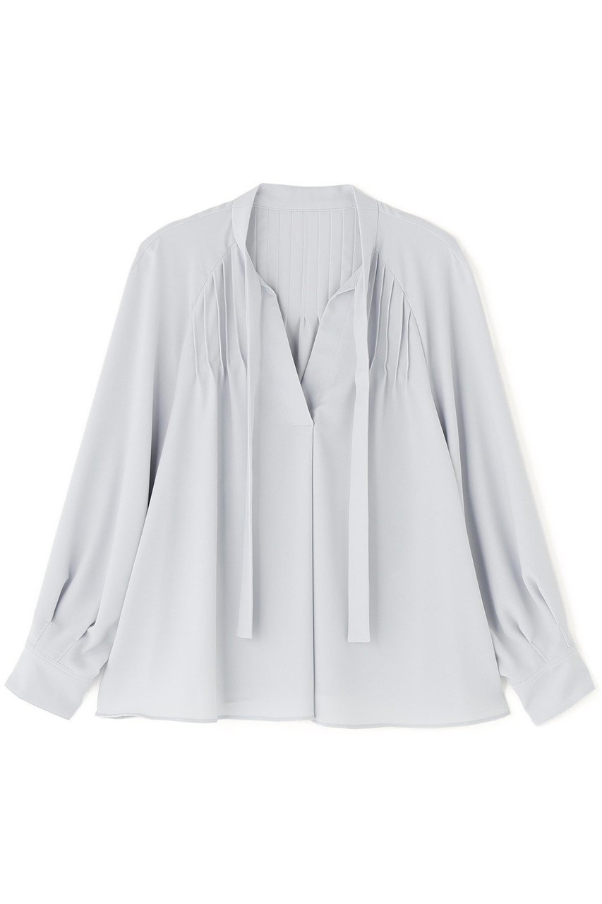 【アドーア/ADORE】のバックサテンジョーゼットブラウス インテリア・キッズ・メンズ・レディースファッション・服の通販 founy(ファニー) ファッション Fashion レディースファッション Fashion for Women トップス・カットソー Cut & Sew Tops シャツ・ブラウス・オフィスカジュアル Elegant Blouses & Button-Ups バッグ Bags サテン Satin, Glossy Fabric ジョーゼット Georgette, Semi-Sheer Fabric ストレッチ Stretch, Stretchy Fabric スリーブ Sleeve, Long Sleeve / Short Sleeve フレア Flare, Flared ロング Long, Long-Length エレガント 上品 Elegant ブルー|ID: prp329100004815825 ipo3291000000036370975