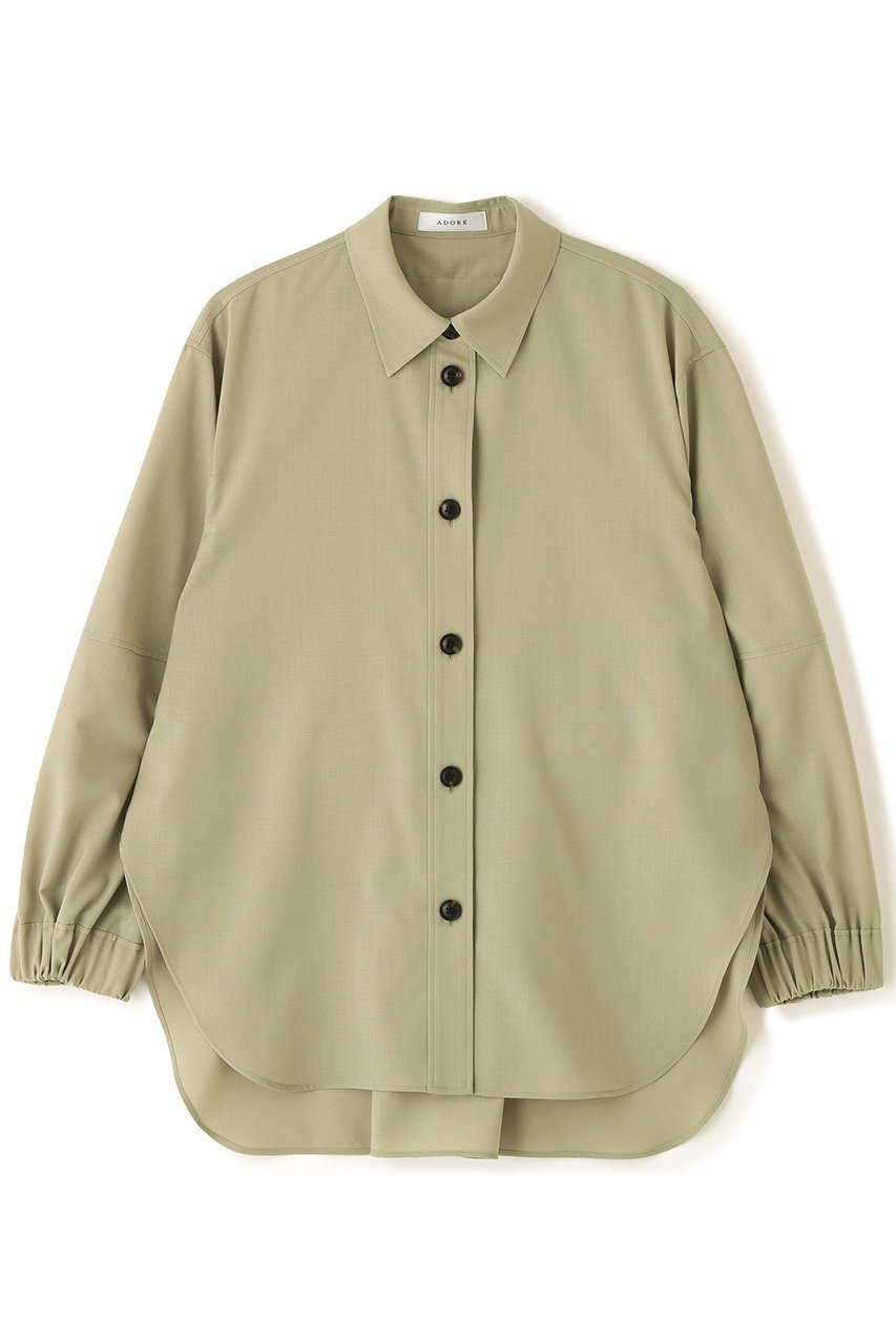 【アドーア/ADORE】のイージートロピカルブラウス インテリア・キッズ・メンズ・レディースファッション・服の通販 founy(ファニー) 　ファッション　Fashion　レディースファッション　Fashion for Women　トップス・カットソー　Cut & Sew Tops　シャツ・ブラウス・オフィスカジュアル　Elegant Blouses & Button-Ups　おすすめ　Recommended / Our Picks　ストレッチ　Stretch, Stretchy Fabric　スリーブ　Sleeve, Long Sleeve / Short Sleeve　セットアップ　Set-Up, Coordinated Outfit　フォルム　Silhouette, Form　リラックス　Relax, Relaxed Fit　ロング　Long, Long-Length　エレガント 上品　Elegant　ベージュ|ID: prp329100004815826 ipo3291000000035908017