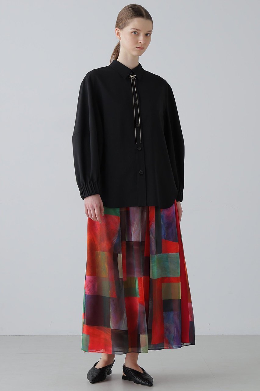 【アドーア/ADORE】のイージートロピカルブラウス 人気、トレンドファッション・服の通販 founy(ファニー) 　ファッション　Fashion　レディースファッション　Fashion for Women　トップス・カットソー　Cut & Sew Tops　シャツ・ブラウス・オフィスカジュアル　Elegant Blouses & Button-Ups　おすすめ　Recommended / Our Picks　ストレッチ　Stretch, Stretchy Fabric　スリーブ　Sleeve, Long Sleeve / Short Sleeve　セットアップ　Set-Up, Coordinated Outfit　フォルム　Silhouette, Form　リラックス　Relax, Relaxed Fit　ロング　Long, Long-Length　エレガント 上品　Elegant　other-3|ID: prp329100004815826 ipo3291000000036490564