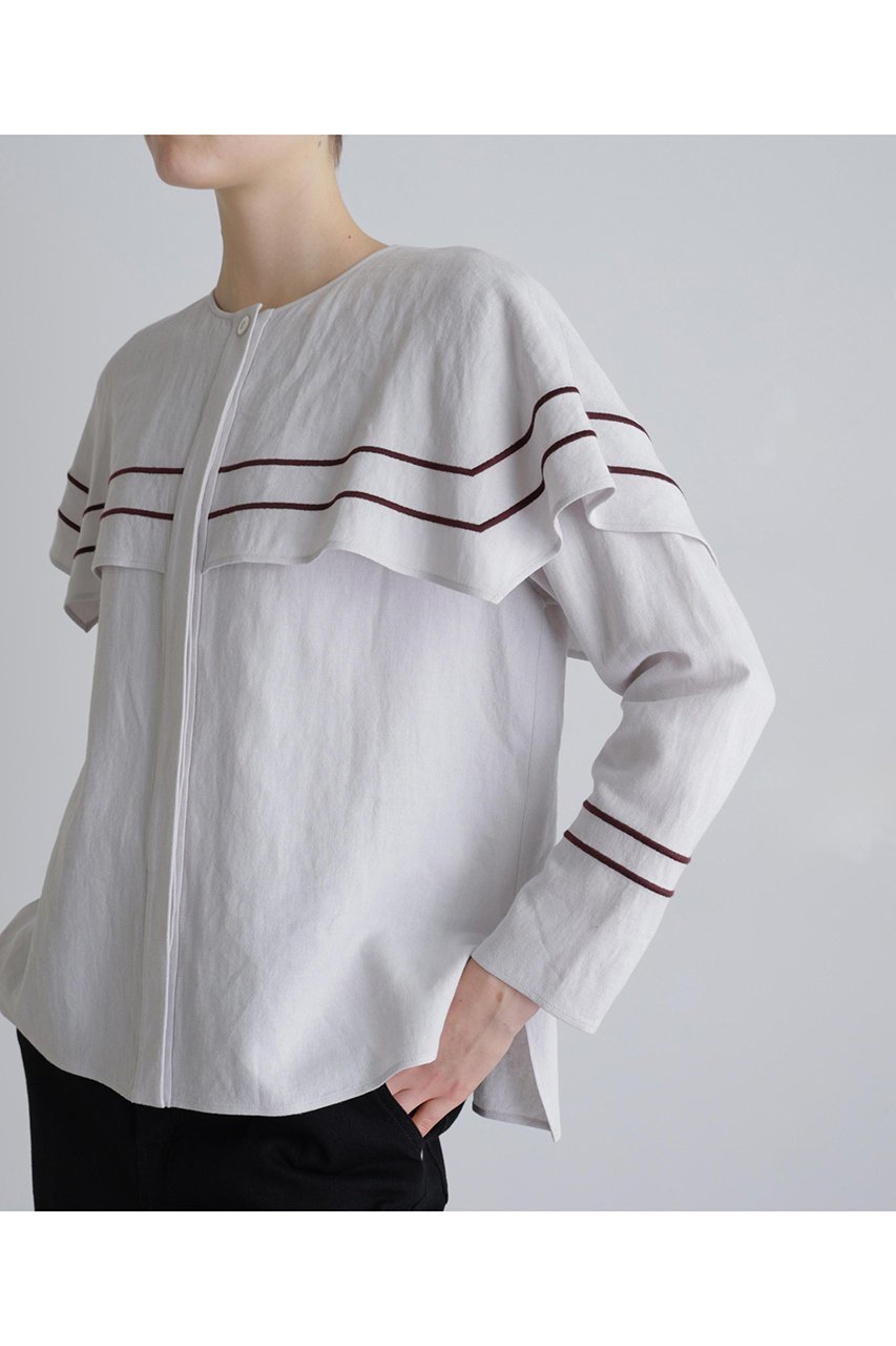 【アドーア/ADORE】のラインエンブロイダリーブラウス 人気、トレンドファッション・服の通販 founy(ファニー) 　ファッション　Fashion　レディースファッション　Fashion for Women　トップス・カットソー　Cut & Sew Tops　シャツ・ブラウス・オフィスカジュアル　Elegant Blouses & Button-Ups　スリーブ　Sleeve, Long Sleeve / Short Sleeve　ロング　Long, Long-Length　other-7|ID: prp329100004815827 ipo3291000000035570672