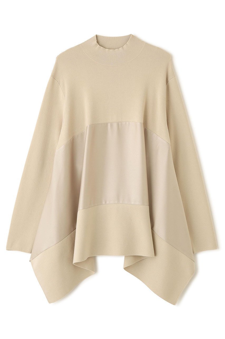 【アドーア/ADORE】のサテンコンビニット インテリア・キッズ・メンズ・レディースファッション・服の通販 founy(ファニー) 　ファッション　Fashion　レディースファッション　Fashion for Women　トップス・カットソー　Cut & Sew Tops　ニット　Knit Tops & Sweaters　カジュアルプルオーバー・ニットトップス　Pullovers & Knit Tops / Casual Pullovers　インナー　Innerwear　コンビ　Combo, Combination Style　サテン　Satin, Glossy Fabric　センター　Center, Center Line　バランス　Balance, Style Balance　リラックス　Relax, Relaxed Fit　新作・新入荷　New Arrivals / New In　ベージュ|ID: prp329100004815831 ipo3291000000034979315