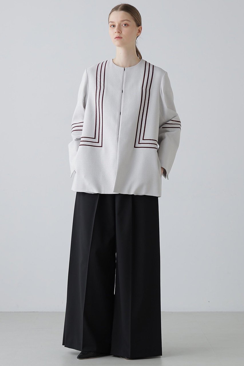 【アドーア/ADORE】のボールドラインエンブロイダリージャケット 人気、トレンドファッション・服の通販 founy(ファニー) 　ファッション　Fashion　レディースファッション　Fashion for Women　アウター　Coat / Outerwear Collection　レディースジャケット・軽アウター　Jackets　ジャケット　Jacket, Outerwear　フロント　Front, Front Design　ランダム　Random, Irregular　新作・新入荷　New Arrivals / New In　other-3|ID: prp329100004815839 ipo3291000000034979380