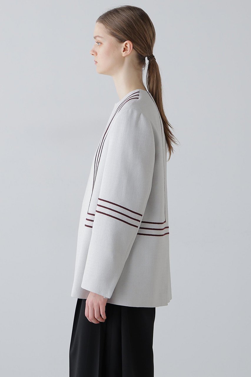 【アドーア/ADORE】のボールドラインエンブロイダリージャケット 人気、トレンドファッション・服の通販 founy(ファニー) 　ファッション　Fashion　レディースファッション　Fashion for Women　アウター　Coat / Outerwear Collection　レディースジャケット・軽アウター　Jackets　ジャケット　Jacket, Outerwear　フロント　Front, Front Design　ランダム　Random, Irregular　新作・新入荷　New Arrivals / New In　other-4|ID: prp329100004815839 ipo3291000000034979382