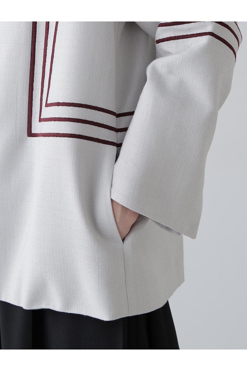 【アドーア/ADORE】のボールドラインエンブロイダリージャケット 人気、トレンドファッション・服の通販 founy(ファニー) 　ファッション　Fashion　レディースファッション　Fashion for Women　アウター　Coat / Outerwear Collection　レディースジャケット・軽アウター　Jackets　ジャケット　Jacket, Outerwear　フロント　Front, Front Design　ランダム　Random, Irregular　新作・新入荷　New Arrivals / New In　other-8|ID: prp329100004815839 ipo3291000000034979389