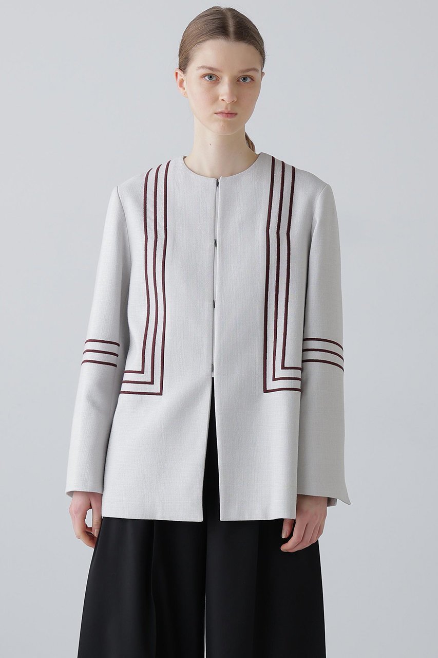 【アドーア/ADORE】のボールドラインエンブロイダリージャケット 人気、トレンドファッション・服の通販 founy(ファニー) 　ファッション　Fashion　レディースファッション　Fashion for Women　アウター　Coat / Outerwear Collection　レディースジャケット・軽アウター　Jackets　ジャケット　Jacket, Outerwear　フロント　Front, Front Design　ランダム　Random, Irregular　other-2|ID: prp329100004815839 ipo3291000000035551297