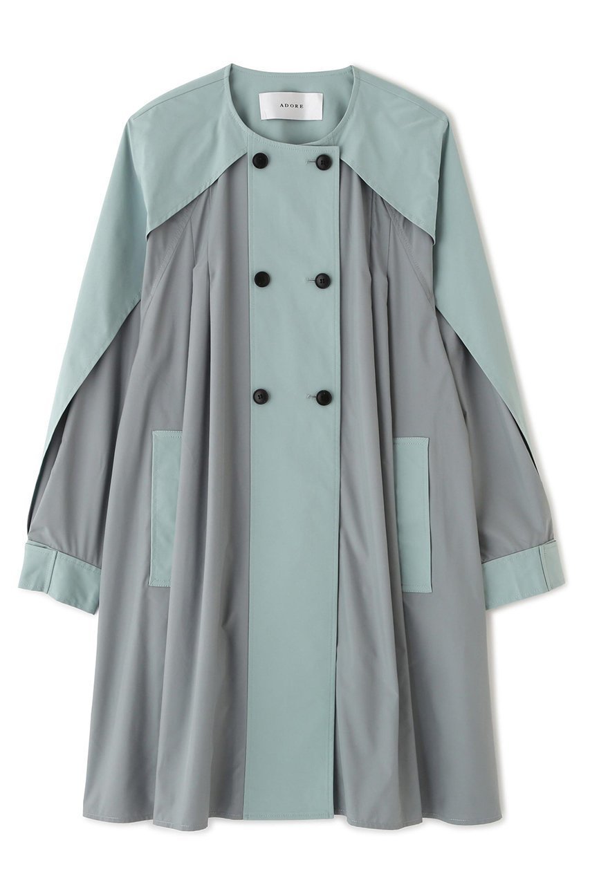 【アドーア/ADORE】のパウダータフタジャケット インテリア・キッズ・メンズ・レディースファッション・服の通販 founy(ファウニー) 　ファッション　Fashion　レディースファッション　Fashion for Women　アウター　Coat / Outerwear Collection　レディースジャケット・軽アウター　Jackets　ジャケット　Jacket, Outerwear　タフタ　Taffeta, Structured Fabric　ドッキング　Docking, Mixed Material　フォルム　Silhouette, Form　グリーン|ID: prp329100004815840 ipo3291000000037174664