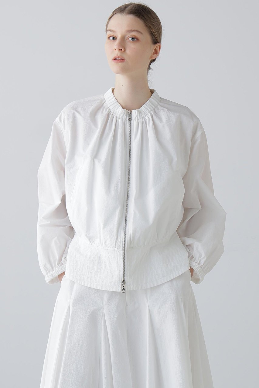 【アドーア/ADORE】のペーパーライクナイロンジャケット 人気、トレンドファッション・服の通販 founy(ファニー) 　ファッション　Fashion　レディースファッション　Fashion for Women　アウター　Coat / Outerwear Collection　レディースジャケット・軽アウター　Jackets　ギャザー　Gathered, Ruffled　ジャケット　Jacket, Outerwear　タフタ　Taffeta, Structured Fabric　フォルム　Silhouette, Form　ペプラム　Peplum, Flared Hem　新作・新入荷　New Arrivals / New In　other-2|ID: prp329100004815842 ipo3291000000034979409