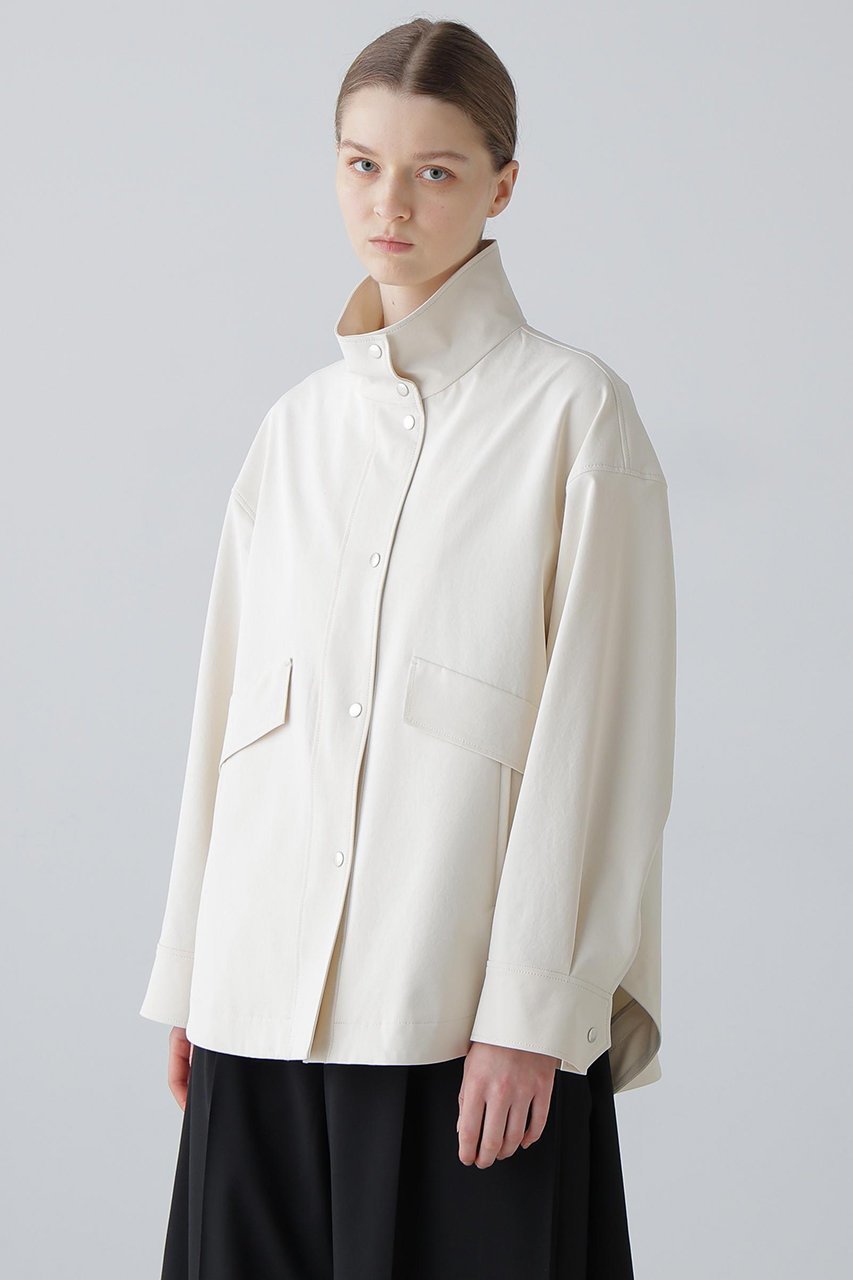 【アドーア/ADORE】のペーパーライクストレッチジャケット 人気、トレンドファッション・服の通販 founy(ファニー) 　ファッション　Fashion　レディースファッション　Fashion for Women　アウター　Coat / Outerwear Collection　レディースジャケット・軽アウター　Jackets　コンパクト　Compact, Small Size　ジャケット　Jacket, Outerwear　スタンド　Stand Collar, Upright Stand　ストレッチ　Stretch, Stretchy Fabric　フロント　Front, Front Design　メタル　Metal, Metal Parts　モダン　Modern, Contemporary　ラウンド　Round, Round Neck　新作・新入荷　New Arrivals / New In　other-2|ID: prp329100004815844 ipo3291000000034979424