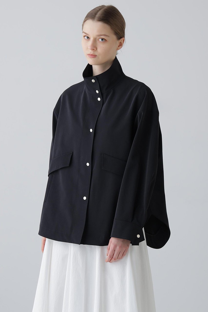 【アドーア/ADORE】のペーパーライクストレッチジャケット 人気、トレンドファッション・服の通販 founy(ファニー) 　ファッション　Fashion　レディースファッション　Fashion for Women　アウター　Coat / Outerwear Collection　レディースジャケット・軽アウター　Jackets　コンパクト　Compact, Small Size　ジャケット　Jacket, Outerwear　スタンド　Stand Collar, Upright Stand　ストレッチ　Stretch, Stretchy Fabric　フロント　Front, Front Design　メタル　Metal, Metal Parts　モダン　Modern, Contemporary　ラウンド　Round, Round Neck　other-2|ID: prp329100004815844 ipo3291000000035392579