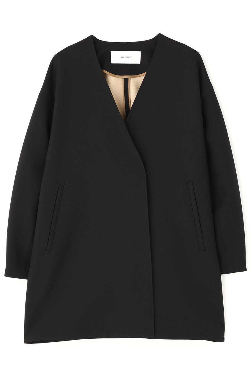 【アドーア/ADORE】のバイカラーボンディングジャケット インテリア・キッズ・メンズ・レディースファッション・服の通販 founy(ファニー) 　ファッション　Fashion　レディースファッション　Fashion for Women　アウター　Coat / Outerwear Collection　レディースジャケット・軽アウター　Jackets　ジャケット　Jacket, Outerwear　ハーフ　Half, Half-Length　フォルム　Silhouette, Form　ボンディング　Bonding, Bonded Fabric　ブラック|ID: prp329100004815848 ipo3291000000035486069