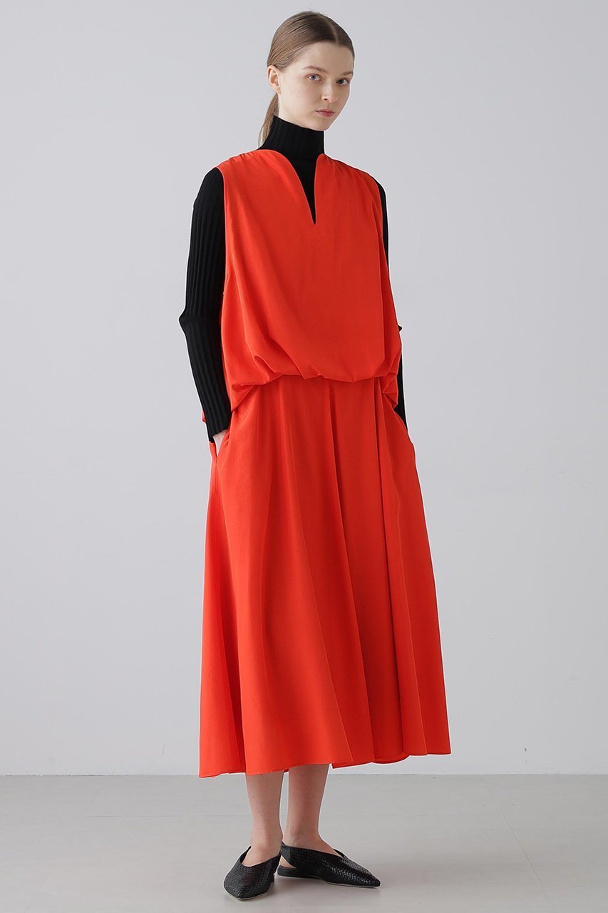 【アドーア/ADORE】のシルキークロスワンピース 人気、トレンドファッション・服の通販 founy(ファニー) 　ファッション　Fashion　レディースファッション　Fashion for Women　ワンピース　Dresses　チュニック　Tunic Tops & Dresses　チュニック　Tunic, Long Top　ドレープ　Drape, Draping Fabric　フェミニン　Feminine, Girly　フレア　Flare, Flared　ブラウジング　Blouson Silhouette, Cinched Waist　ロング　Long, Long-Length　エレガント 上品　Elegant　新作・新入荷　New Arrivals / New In　other-2|ID: prp329100004815853 ipo3291000000034979499