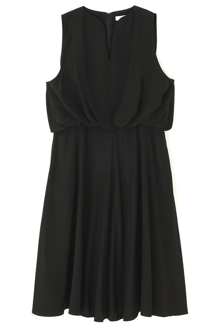 【アドーア/ADORE】のシルキークロスワンピース インテリア・キッズ・メンズ・レディースファッション・服の通販 founy(ファニー) 　ファッション　Fashion　レディースファッション　Fashion for Women　ワンピース　Dresses　チュニック　Tunic Tops & Dresses　チュニック　Tunic, Long Top　ドレープ　Drape, Draping Fabric　フェミニン　Feminine, Girly　フレア　Flare, Flared　ブラウジング　Blouson Silhouette, Cinched Waist　ロング　Long, Long-Length　エレガント 上品　Elegant　ブラック|ID: prp329100004815853 ipo3291000000035511446