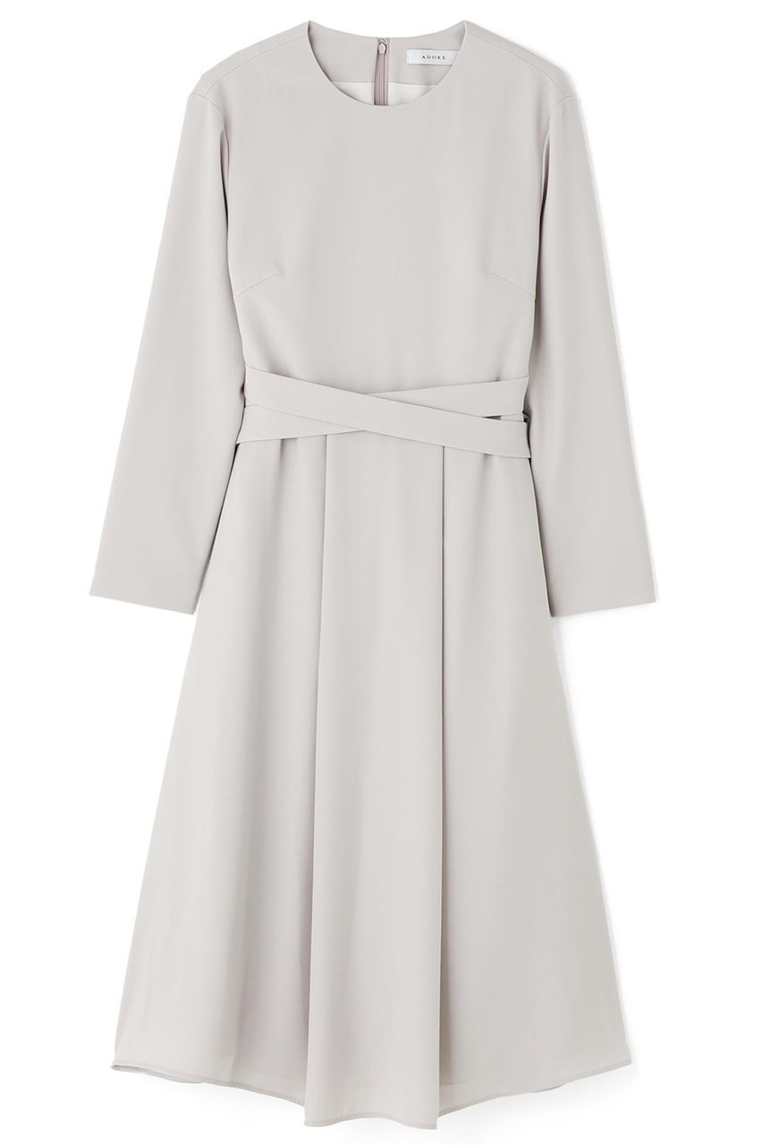 【アドーア/ADORE】のパウダリーダブルサテンワンピース インテリア・キッズ・メンズ・レディースファッション・服の通販 founy(ファニー) 　ファッション　Fashion　レディースファッション　Fashion for Women　ワンピース　Dresses　チュニック　Tunic Tops & Dresses　クラシカル　Classical, Vintage-Inspired　クラシック　Classic, Timeless Style　チュニック　Tunic, Long Top　ドレス　Dress, One-Piece　ドレープ　Drape, Draping Fabric　ロング　Long, Long-Length　エレガント 上品　Elegant　ベージュ|ID: prp329100004815857 ipo3291000000035610924