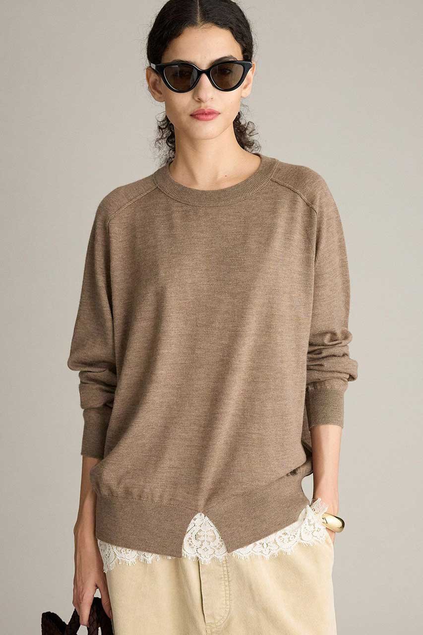 【ブリル/BRILL】のCashmere ラグランプルオーバー インテリア・キッズ・メンズ・レディースファッション・服の通販 founy(ファニー) 　ファッション　Fashion　レディースファッション　Fashion for Women　トップス・カットソー　Cut & Sew Tops　ニット　Knit Tops & Sweaters　カジュアルプルオーバー・ニットトップス　Pullovers & Knit Tops / Casual Pullovers　フロント　Front, Front Design　ベーシック　Basic, Essential　リラックス　Relax, Relaxed Fit　エレガント 上品　Elegant　新作・新入荷　New Arrivals / New In　ベージュ|ID: prp329100004815859 ipo3291000000034979542