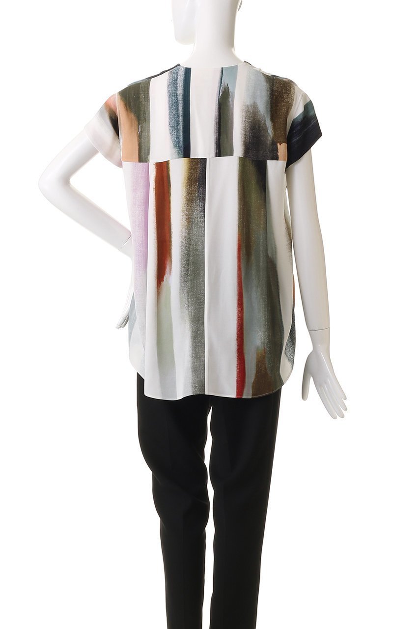 【アキラナカ/AKIRANAKA】のEmpty ストライプ ショートスリーブ シャツ 人気、トレンドファッション・服の通販 founy(ファニー) 　ファッション　Fashion　レディースファッション　Fashion for Women　トップス・カットソー　Cut & Sew Tops　シャツ・ブラウス・オフィスカジュアル　Elegant Blouses & Button-Ups　2026年　2026　インナー　Innerwear　グラフィック　Graphic, Graphic Design　ショート　Short, Short Length　ジャケット　Jacket, Outerwear　ストライプ　Stripe, Striped Pattern　スリーブ　Sleeve, Long Sleeve / Short Sleeve　ドレープ　Drape, Draping Fabric　夏　Summer　春　Spring　S/S・春夏　SS, Spring/Summer, Warm Season　other-4|ID: prp329100004815878 ipo3291000000034979674