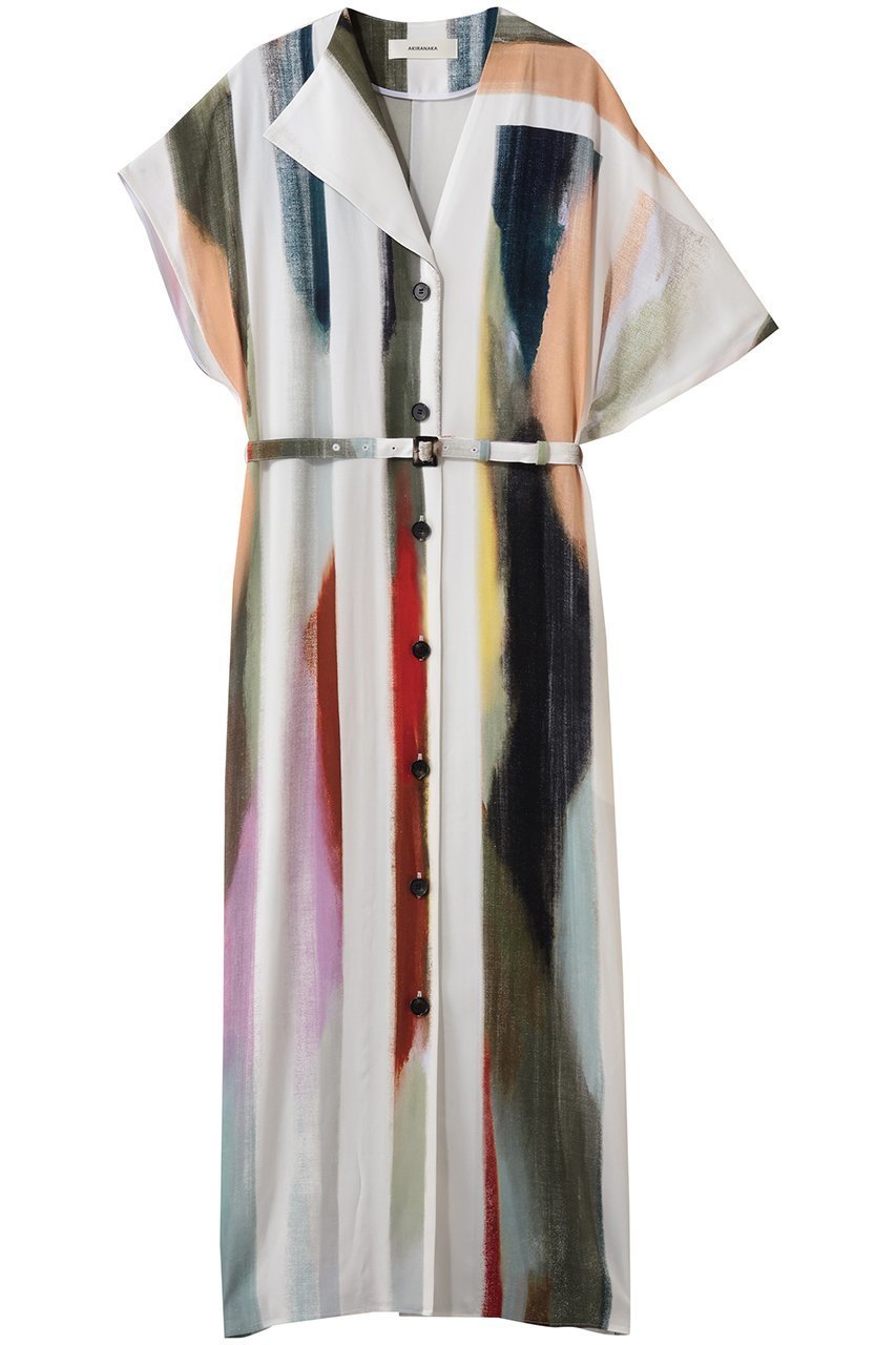 【アキラナカ/AKIRANAKA】のEmpty ストライプ ドレス インテリア・キッズ・メンズ・レディースファッション・服の通販 founy(ファニー) 　ファッション　Fashion　レディースファッション　Fashion for Women　ワンピース　Dresses　フォーマル・パーティードレス・結婚式用ドレス　Elegant & Casual Dresses　チュニック　Tunic Tops & Dresses　2026年　2026　アシンメトリー　Asymmetrical Style　グラフィック　Graphic, Graphic Design　ストライプ　Stripe, Striped Pattern　チュニック　Tunic, Long Top　ドレス　Dress, One-Piece　ドレープ　Drape, Draping Fabric　リュクス　Luxury, Elegant, High-End, Chic　ロング　Long, Long-Length　夏　Summer　春　Spring　S/S・春夏　SS, Spring/Summer, Warm Season　ホワイト|ID: prp329100004815879 ipo3291000000034979679