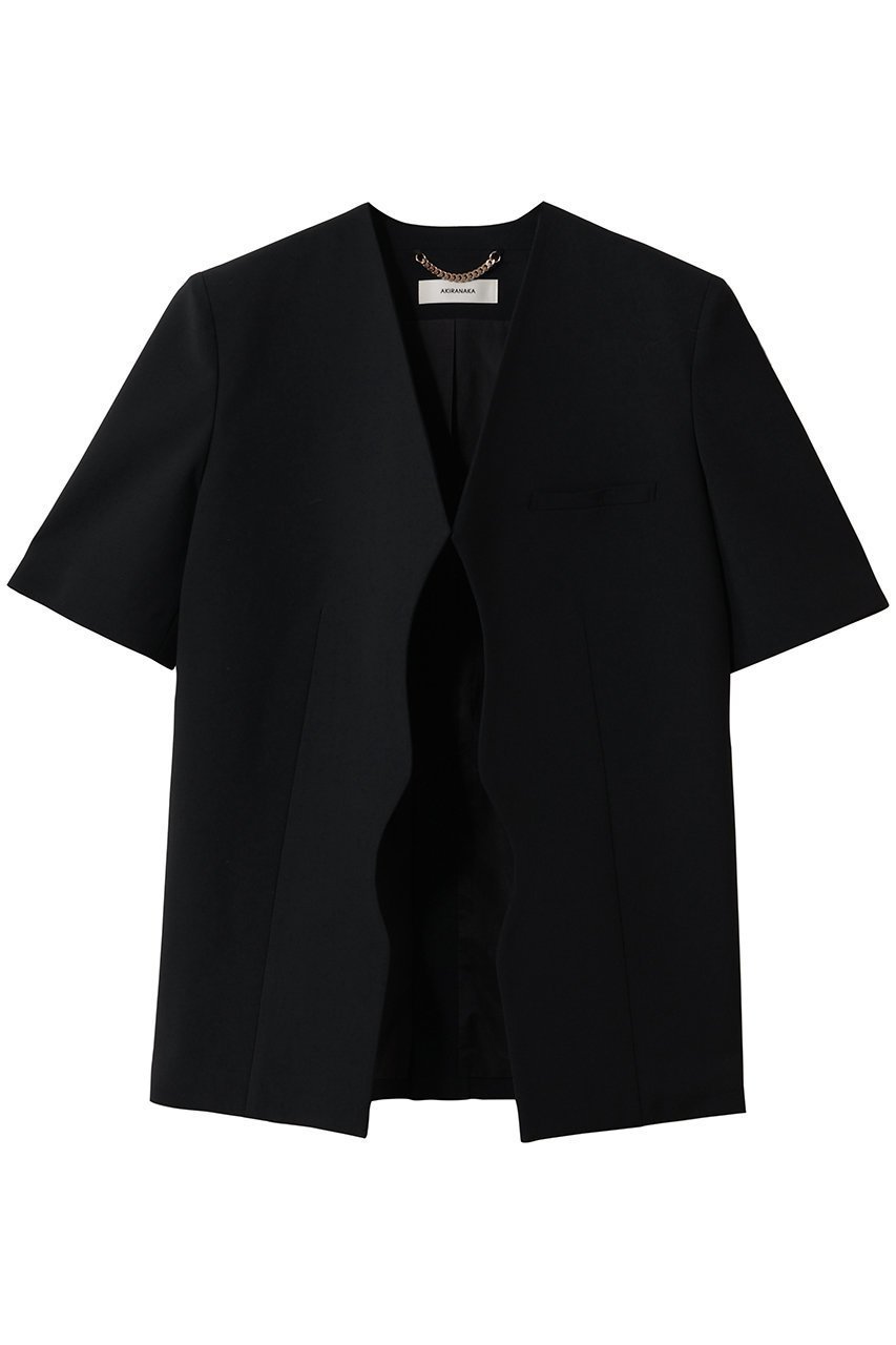 【アキラナカ/AKIRANAKA】のTeodora ハーフスリーブ ジャケット インテリア・キッズ・メンズ・レディースファッション・服の通販 founy(ファニー) 　ファッション　Fashion　レディースファッション　Fashion for Women　アウター　Coat / Outerwear Collection　レディースジャケット・軽アウター　Jackets　2026年　2026　カッティング　Cutting Detail　ジャケット　Jacket, Outerwear　スリーブ　Sleeve, Long Sleeve / Short Sleeve　ハーフ　Half, Half-Length　フロント　Front, Front Design　リラックス　Relax, Relaxed Fit　エレガント 上品　Elegant　夏　Summer　春　Spring　S/S・春夏　SS, Spring/Summer, Warm Season　ブラック|ID: prp329100004815880 ipo3291000000034979689