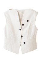 【アキラナカ/AKIRANAKA】のSesilia ベスト 人気、トレンドファッション・服の通販 founy(ファニー) ファッション Fashion レディースファッション Fashion for Women アウター Coat / Outerwear Collection レディースジャケット・軽アウター Jackets 2026年 2026 カッティング Cutting Detail クロップド Cropped, Short Length コンパクト Compact, Small Size シェイプ Shape, Slim Fit ジャケット Jacket, Outerwear フォルム Silhouette, Form ベスト Vest, Waistcoat ボトム Bottoms, Lower Wear マキシ Maxi, Full Length モダン Modern, Contemporary リネン Linen, Linen Fabric エレガント 上品 Elegant 夏 Summer 春 Spring S/S・春夏 SS, Spring/Summer, Warm Season thumbnail ホワイト|ID: prp329100004815884 ipo3291000000034979724