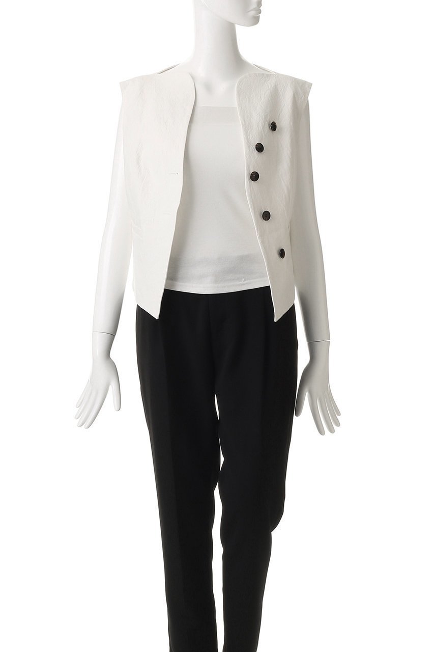 【アキラナカ/AKIRANAKA】のSesilia ベスト 人気、トレンドファッション・服の通販 founy(ファニー) 　ファッション　Fashion　レディースファッション　Fashion for Women　アウター　Coat / Outerwear Collection　レディースジャケット・軽アウター　Jackets　2026年　2026　カッティング　Cutting Detail　クロップド　Cropped, Short Length　コンパクト　Compact, Small Size　シェイプ　Shape, Slim Fit　ジャケット　Jacket, Outerwear　フォルム　Silhouette, Form　ベスト　Vest, Waistcoat　ボトム　Bottoms, Lower Wear　マキシ　Maxi, Full Length　モダン　Modern, Contemporary　リネン　Linen, Linen Fabric　エレガント 上品　Elegant　夏　Summer　春　Spring　S/S・春夏　SS, Spring/Summer, Warm Season　other-7|ID: prp329100004815884 ipo3291000000034979730