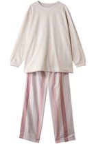 【キッドブルー/KID BLUE】の26Wガーゼストライプパジャマ 人気、トレンドファッション・服の通販 founy(ファニー) ファッション Fashion レディースファッション Fashion for Women トップス・カットソー Cut & Sew Tops ストライプ Stripe, Striped Pattern パジャマ Pajamas, Sleepwear ボトム Bottoms, Lower Wear リラックス Relax, Relaxed Fit エレガント 上品 Elegant 新作・新入荷 New Arrivals / New In 無地 Plain, Solid Color thumbnail ピンク|ID: prp329100004815897 ipo3291000000034979812